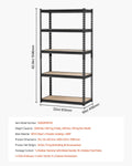 5-Tier Metal Storage Shelf ⚒️ – 2000 lbs Load, Adjustable Design