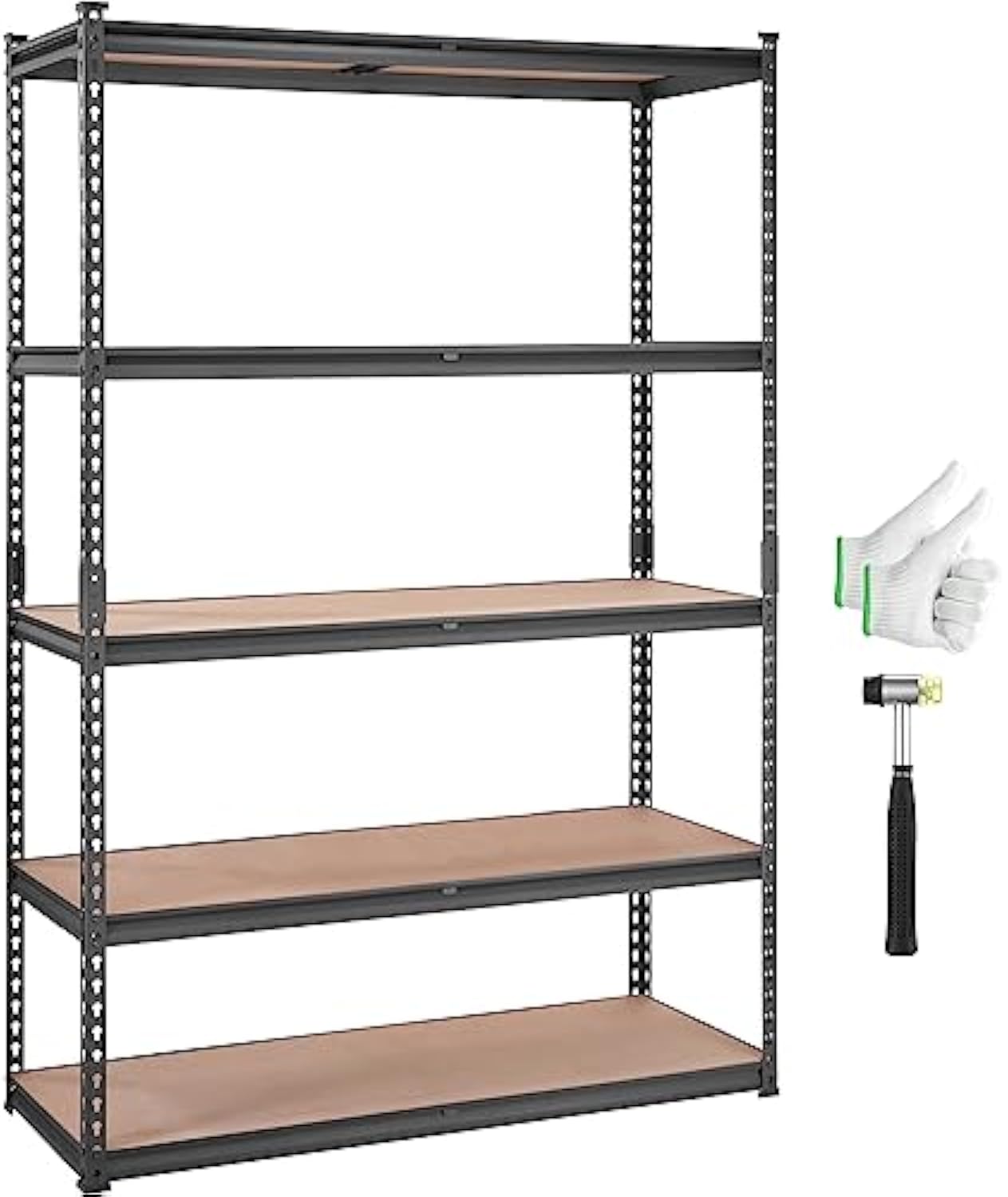 5-Tier Metal Storage Shelf ⚒️ – 2000 lbs Load, Adjustable Design