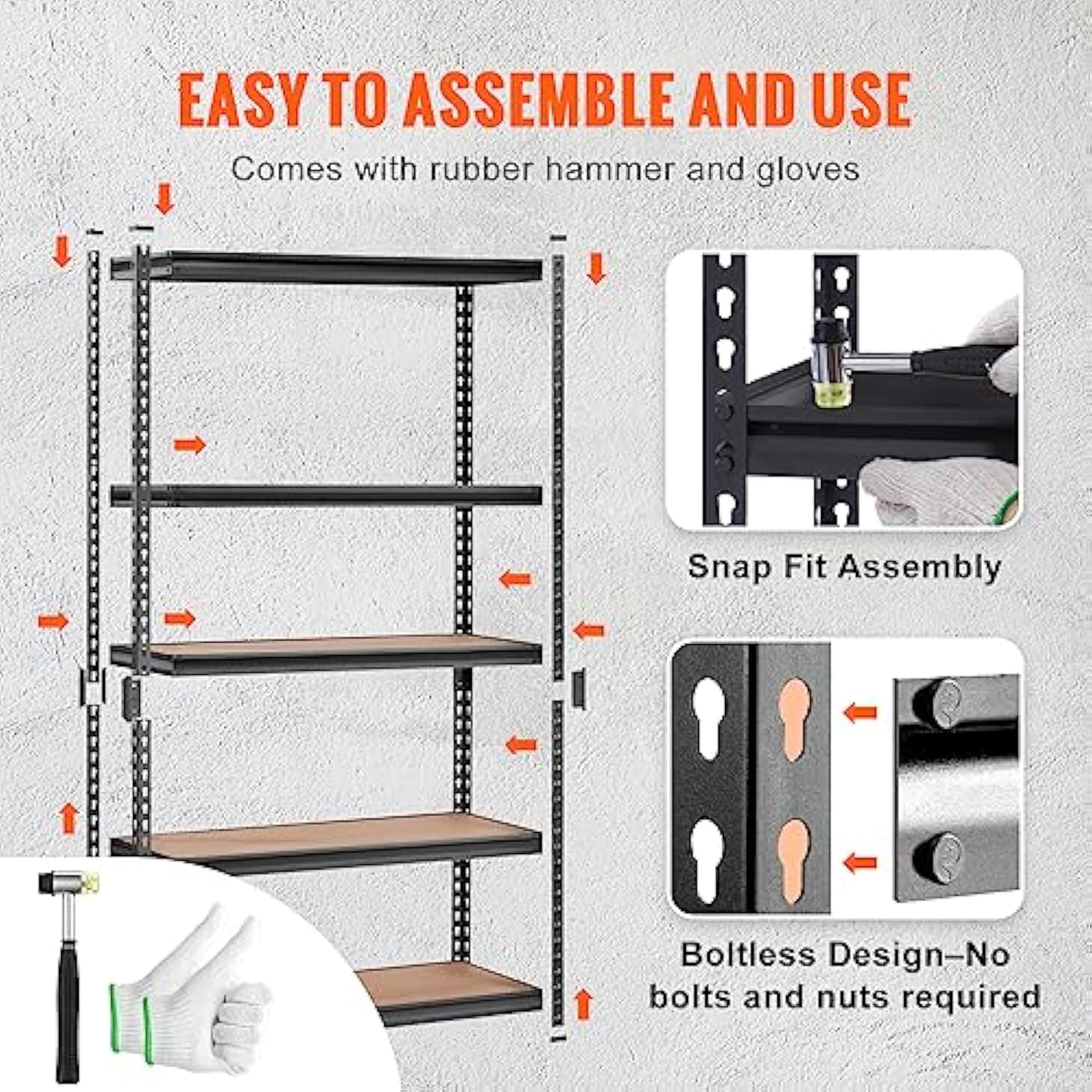 5-Tier Metal Storage Shelf ⚒️ – 2000 lbs Load, Adjustable Design